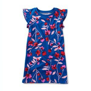 Tea Collection Girls Tulip Sleeveless Ruffle A Line Dress in Floral Breeze